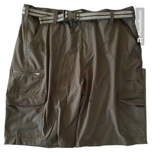 Iron Co  Belted Stretch Performance Hybrid Cargo Shorts Black   Size 38